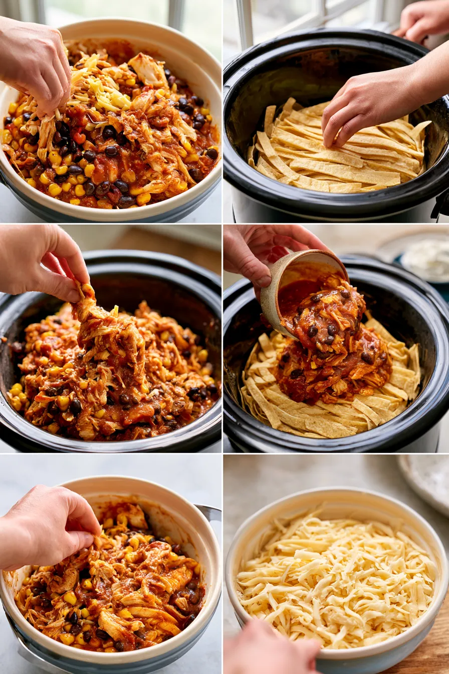 crockpot chicken enchilada casserole