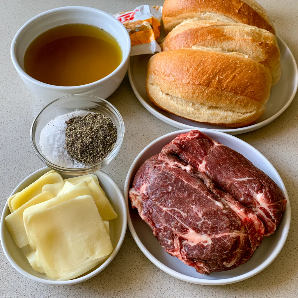 crockpot french dip sandwiches