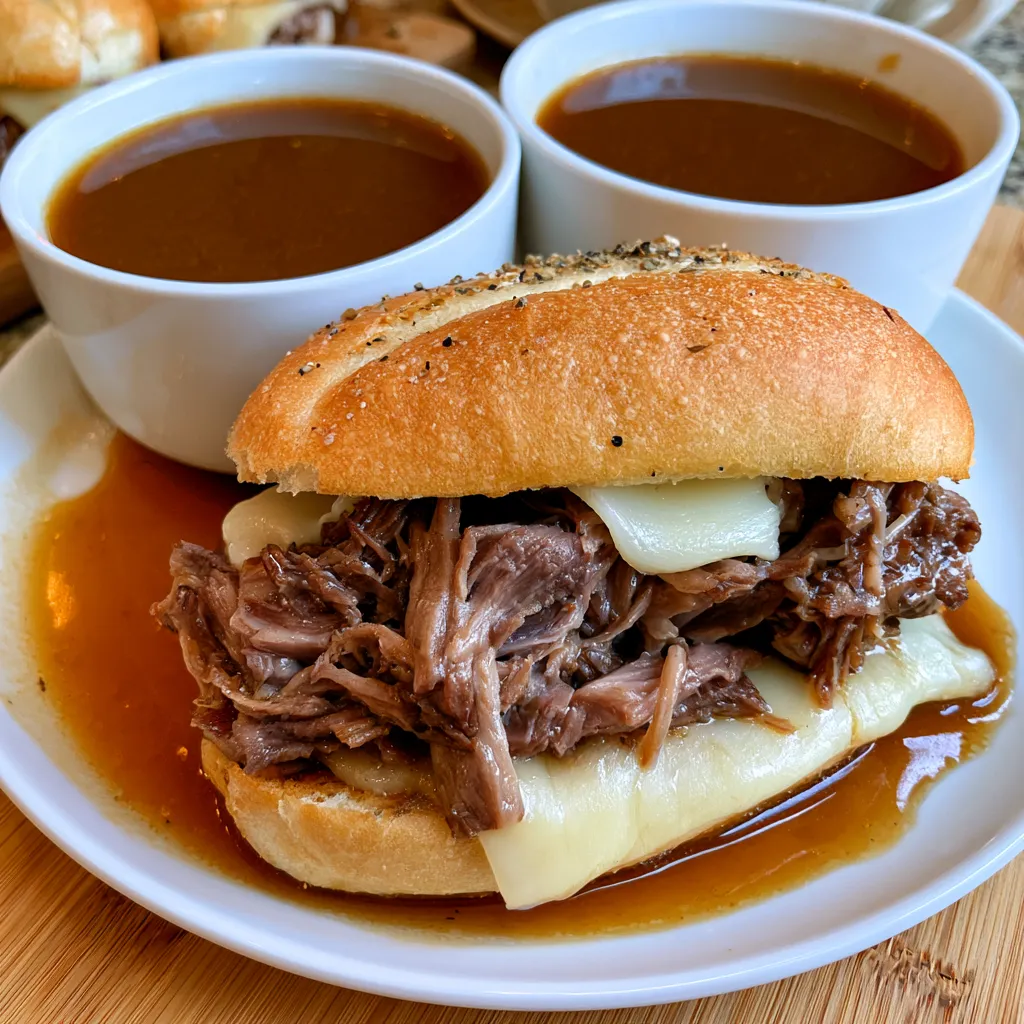 crockpot french dip sandwiches