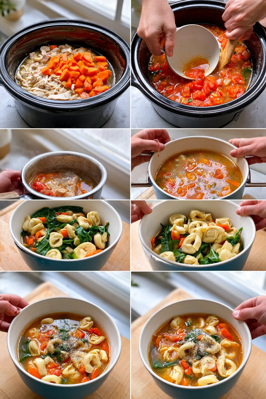 crockpot tortellini chicken soup