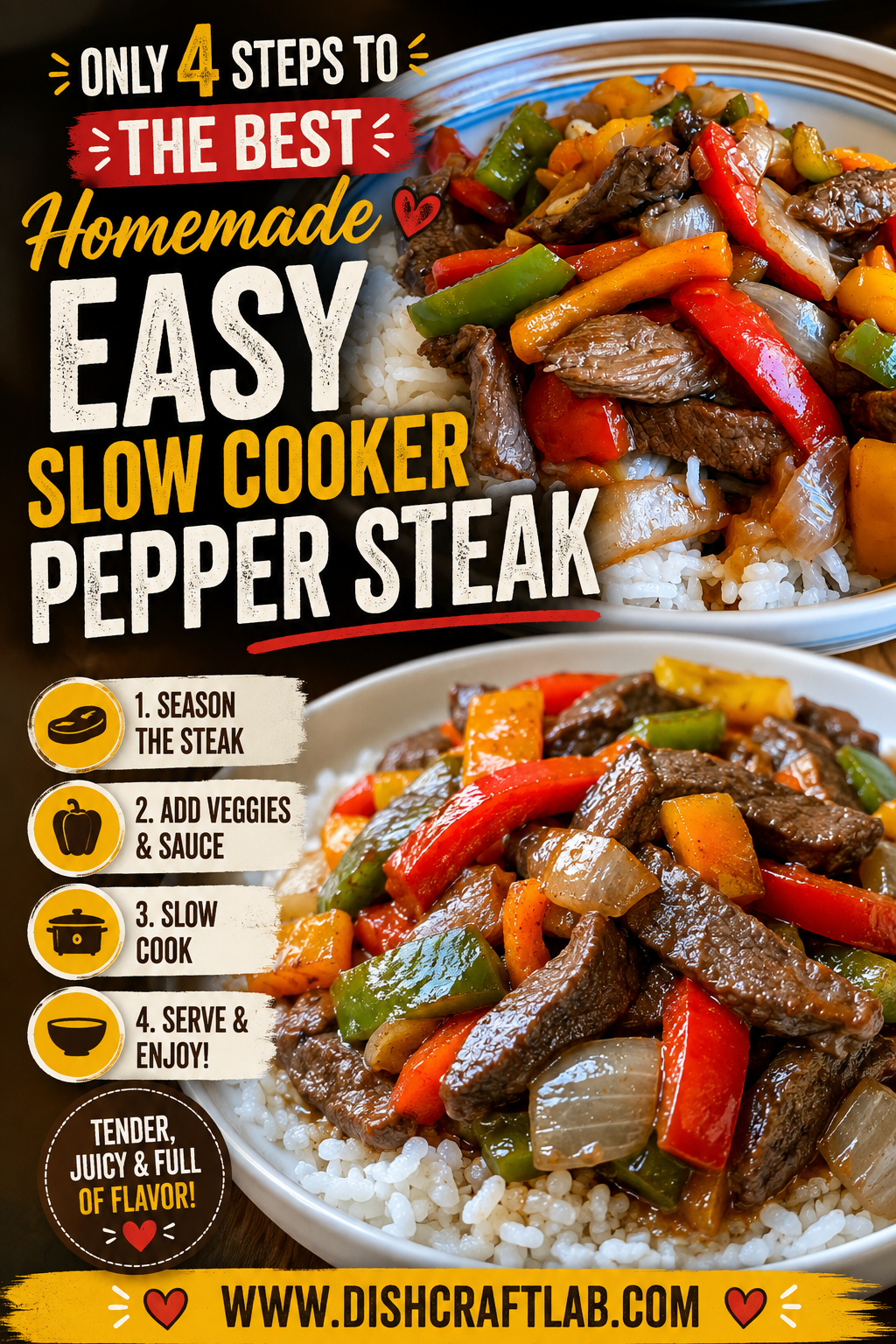 easy slow cooker pepper steak