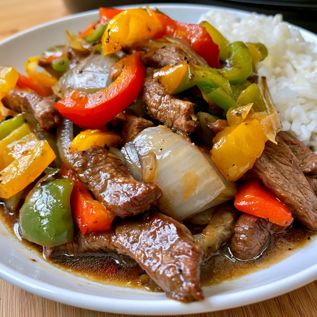 easy slow cooker pepper steak