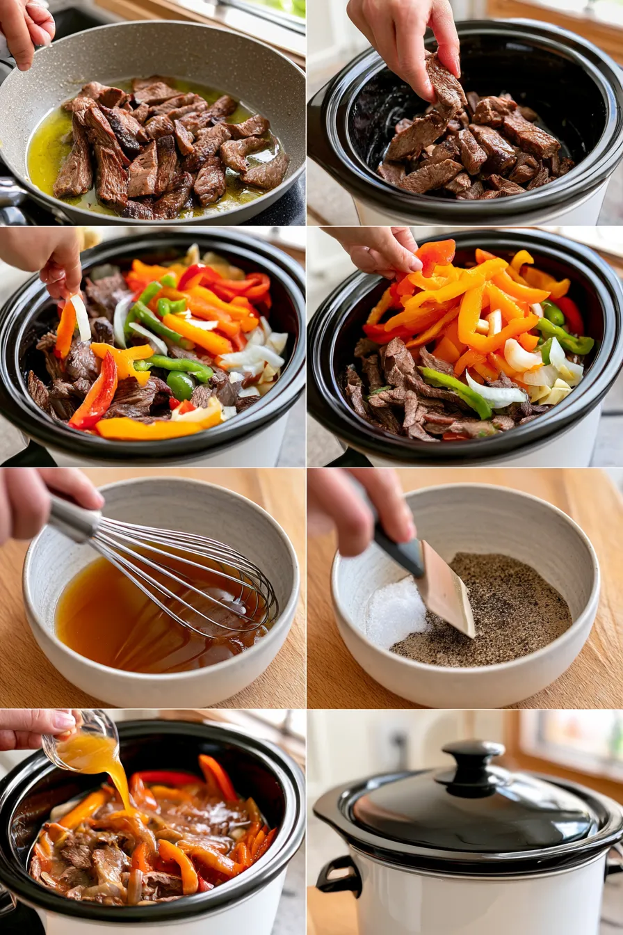 easy slow cooker pepper steak
