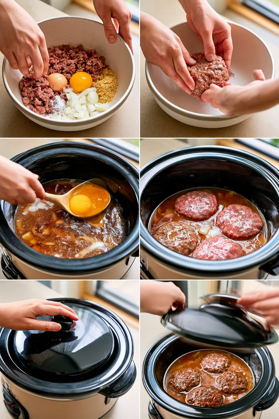 easy slow cooker salisbury steaks