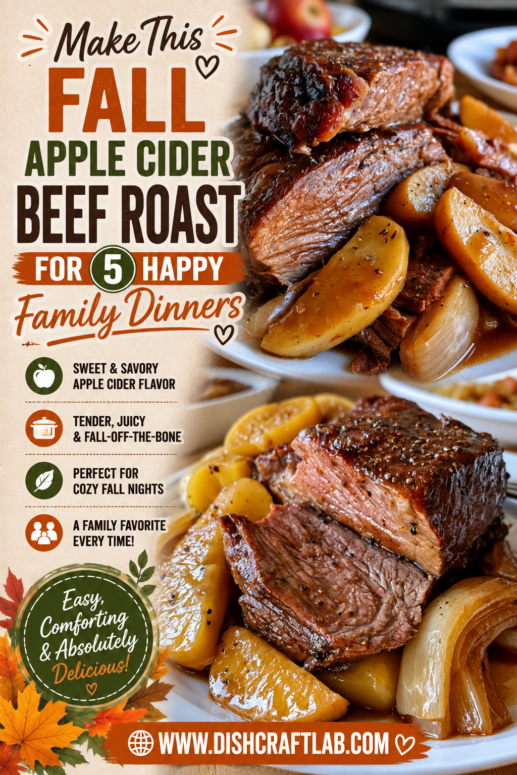 fall apple cider beef roast