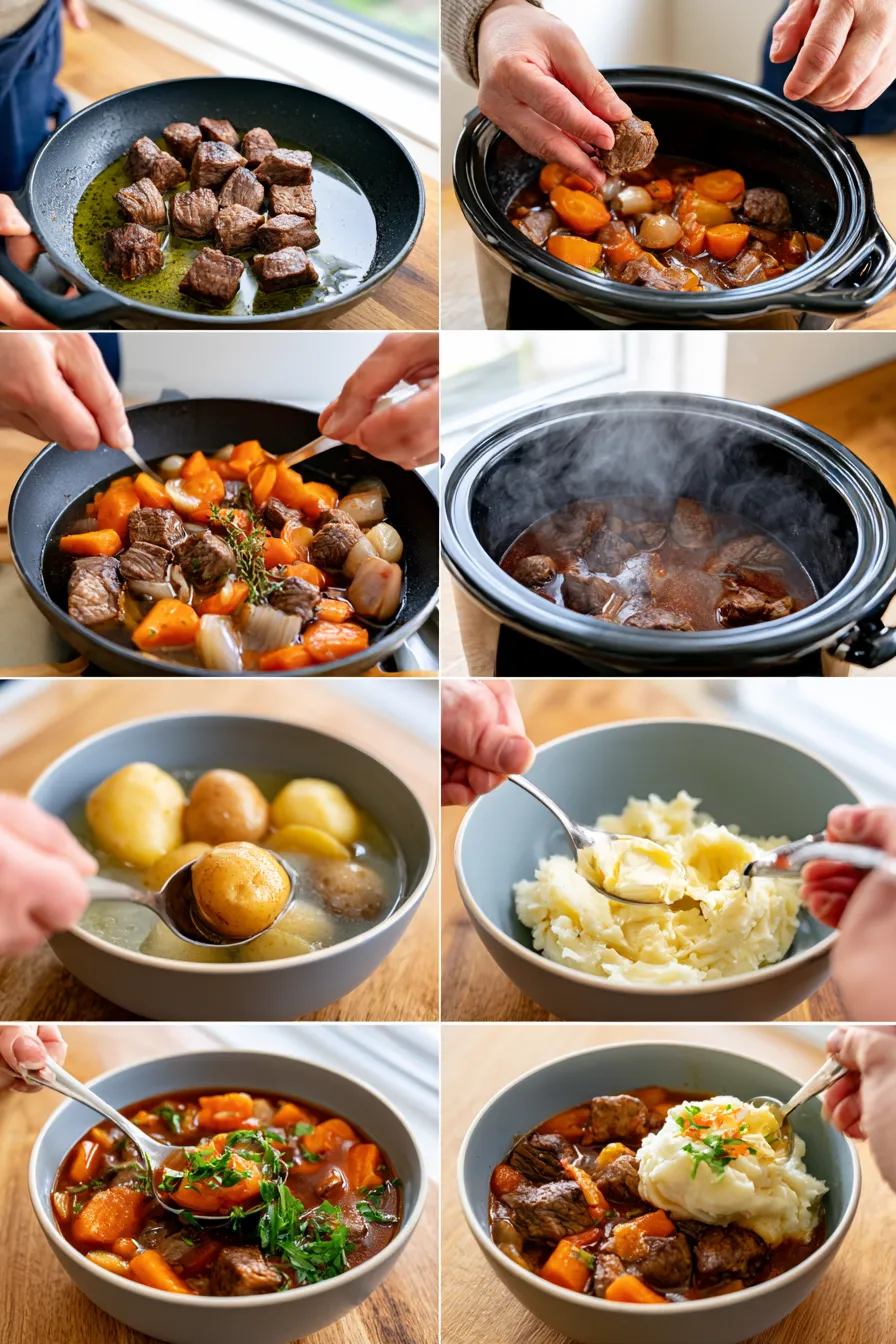 irish stew with mashed potatoes