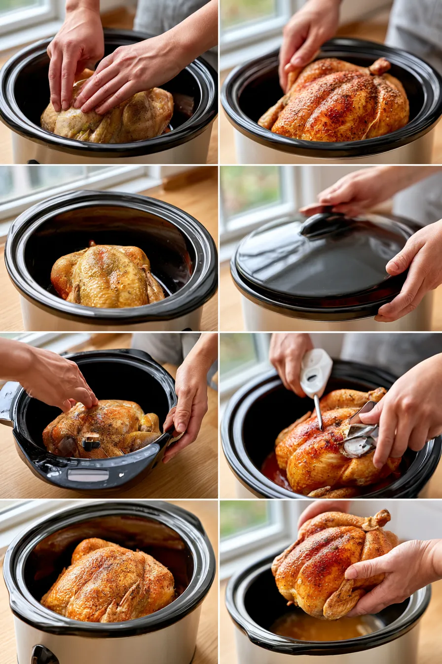 juicy crockpot whole chicken