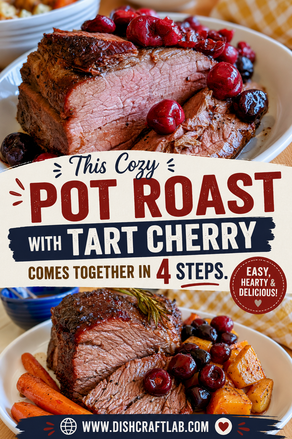 pot roast with tart cherry black pepper sauce