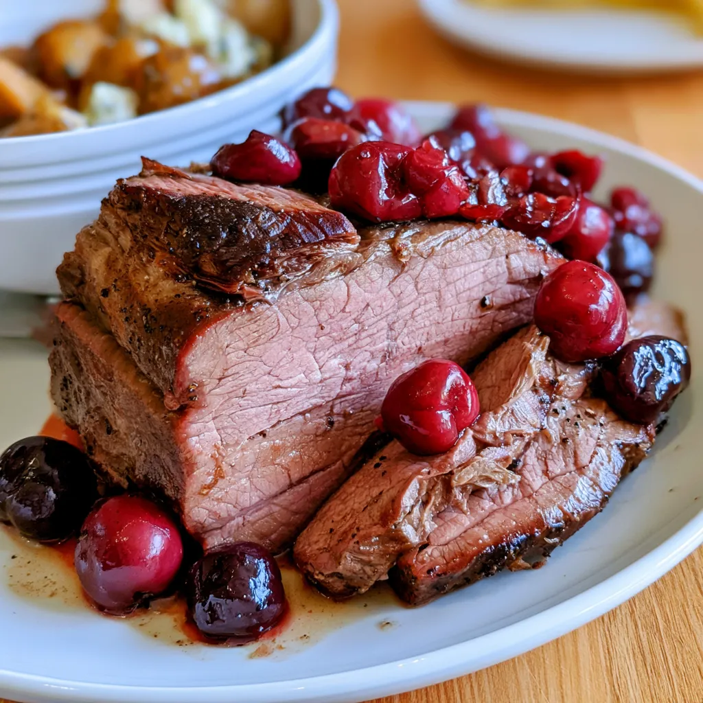 pot roast with tart cherry black pepper sauce