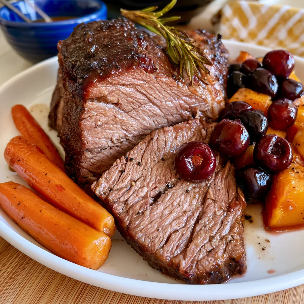 pot roast with tart cherry black pepper sauce