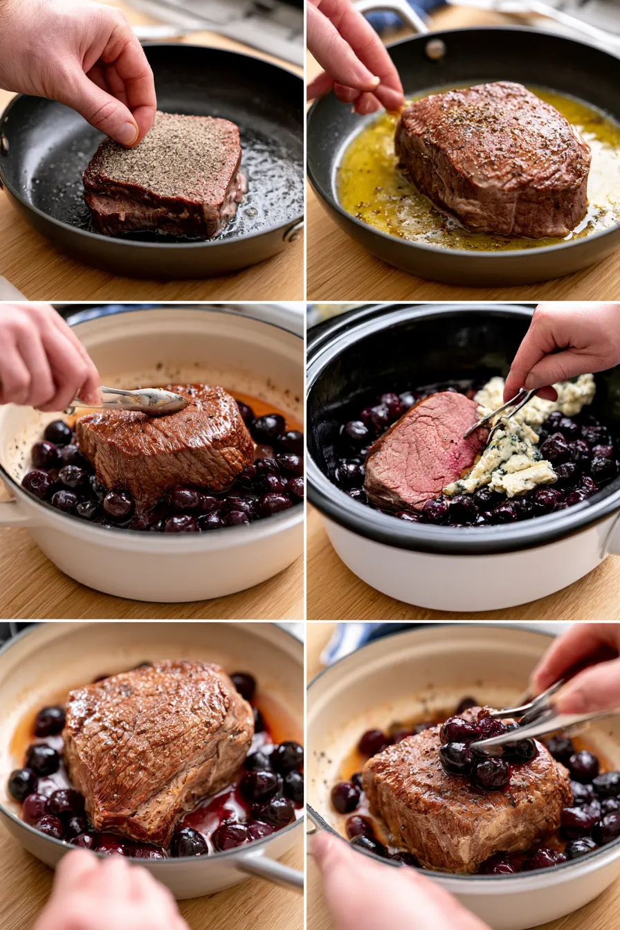 pot roast with tart cherry black pepper sauce