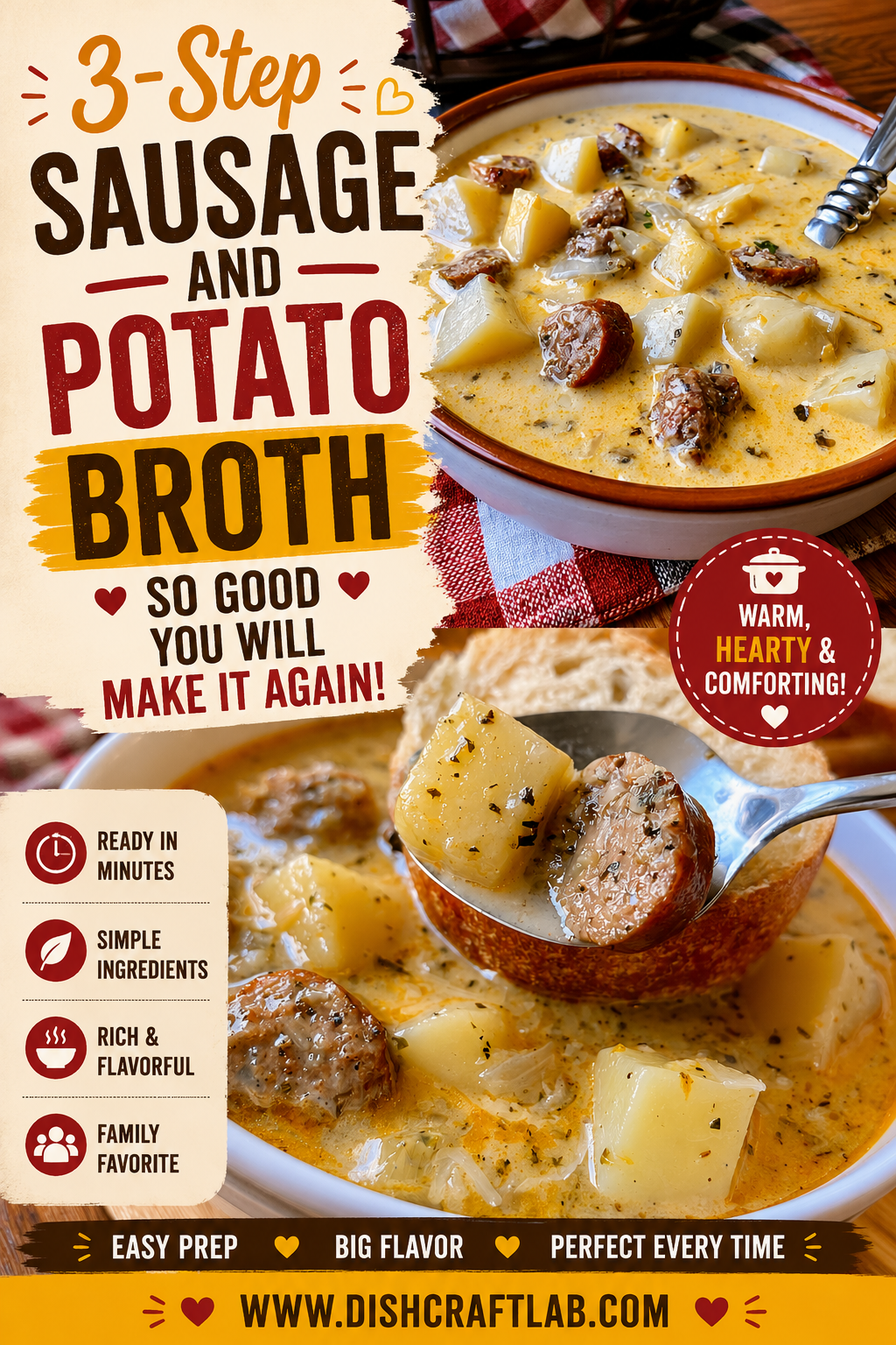 sausage and potato beer cheese soup