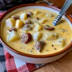 sausage and potato beer cheese soup