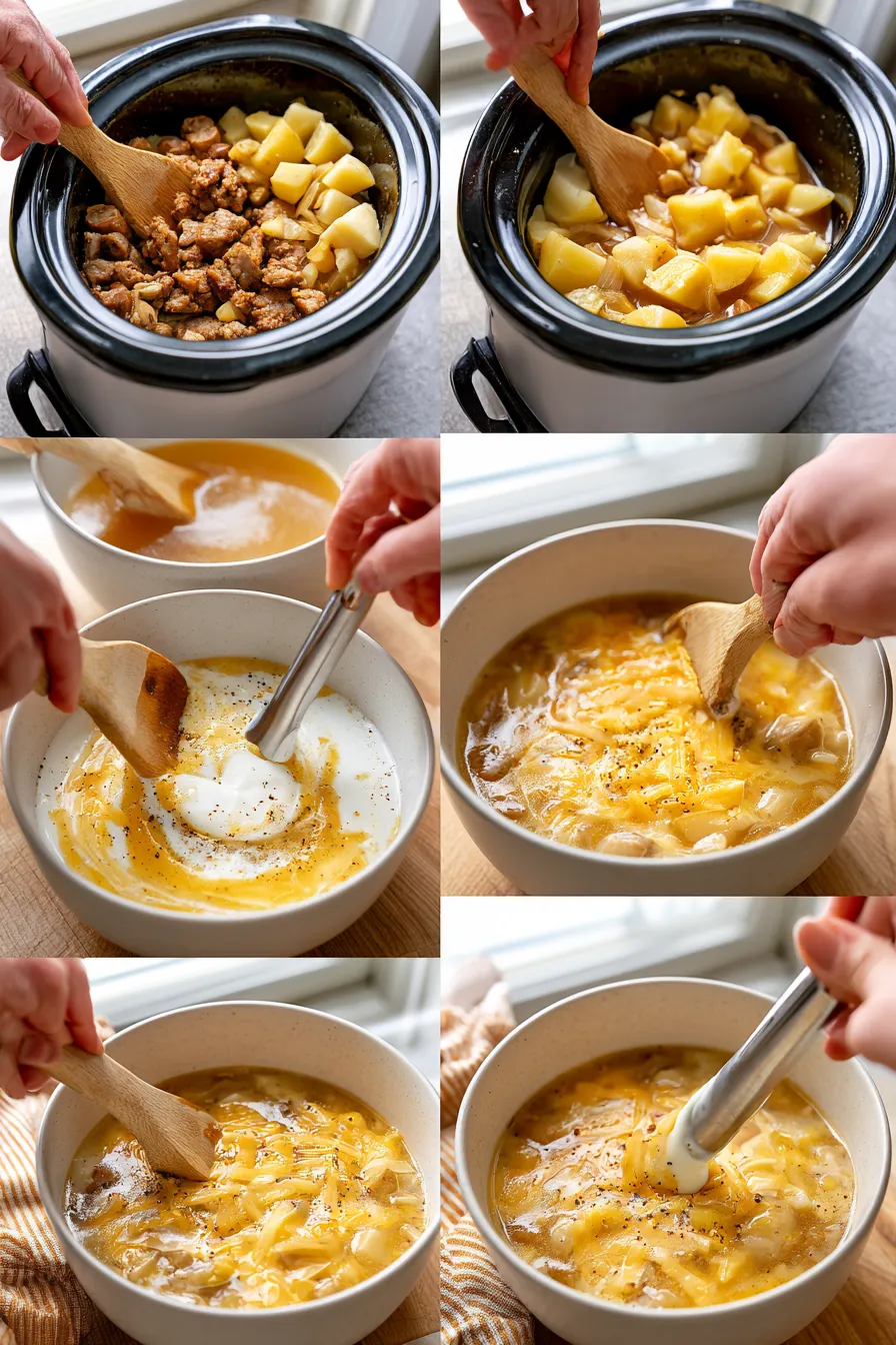 sausage and potato beer cheese soup