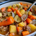 simple slow cooker stew with ground beef