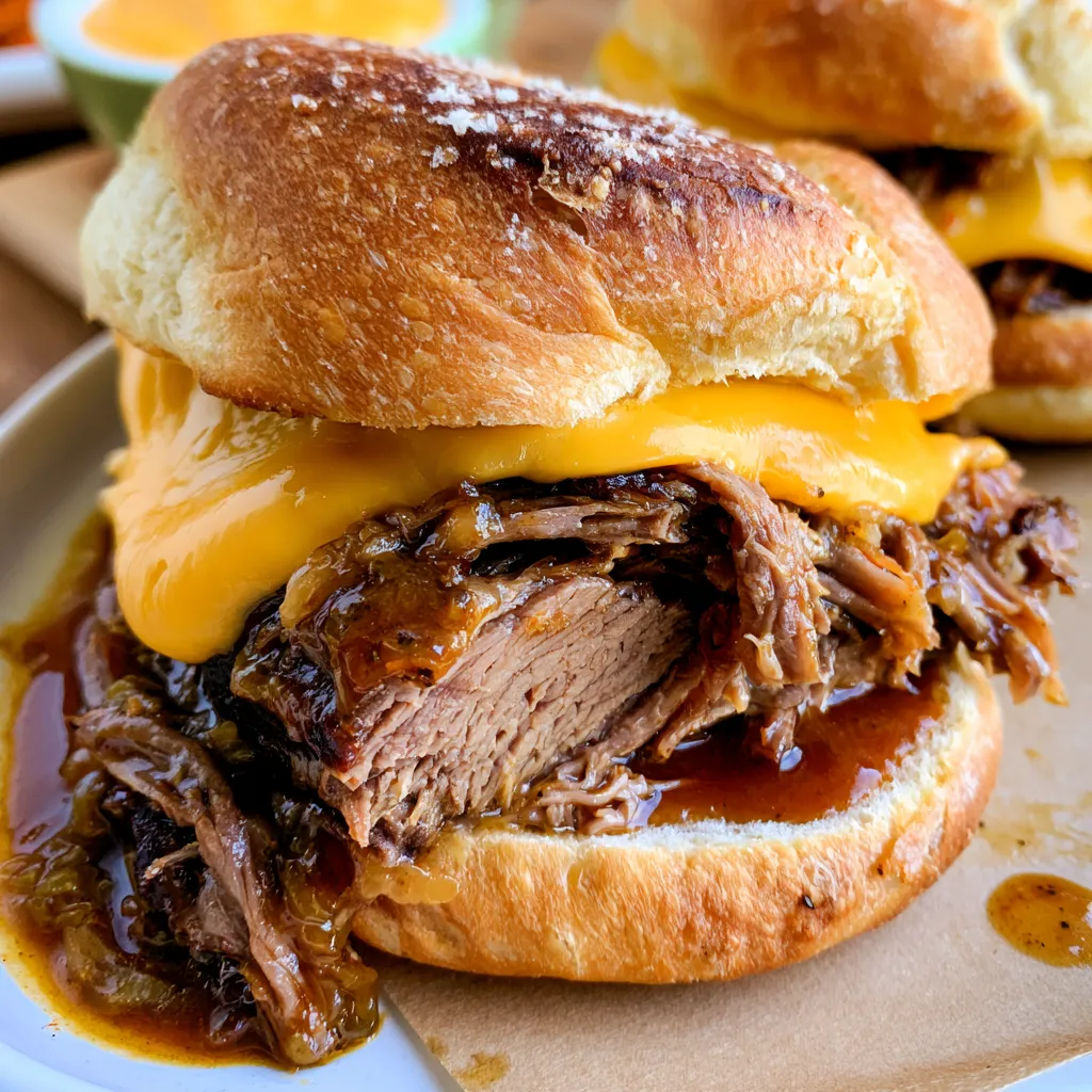 slow cooker beef and cheddar sandwiches arbys copycat