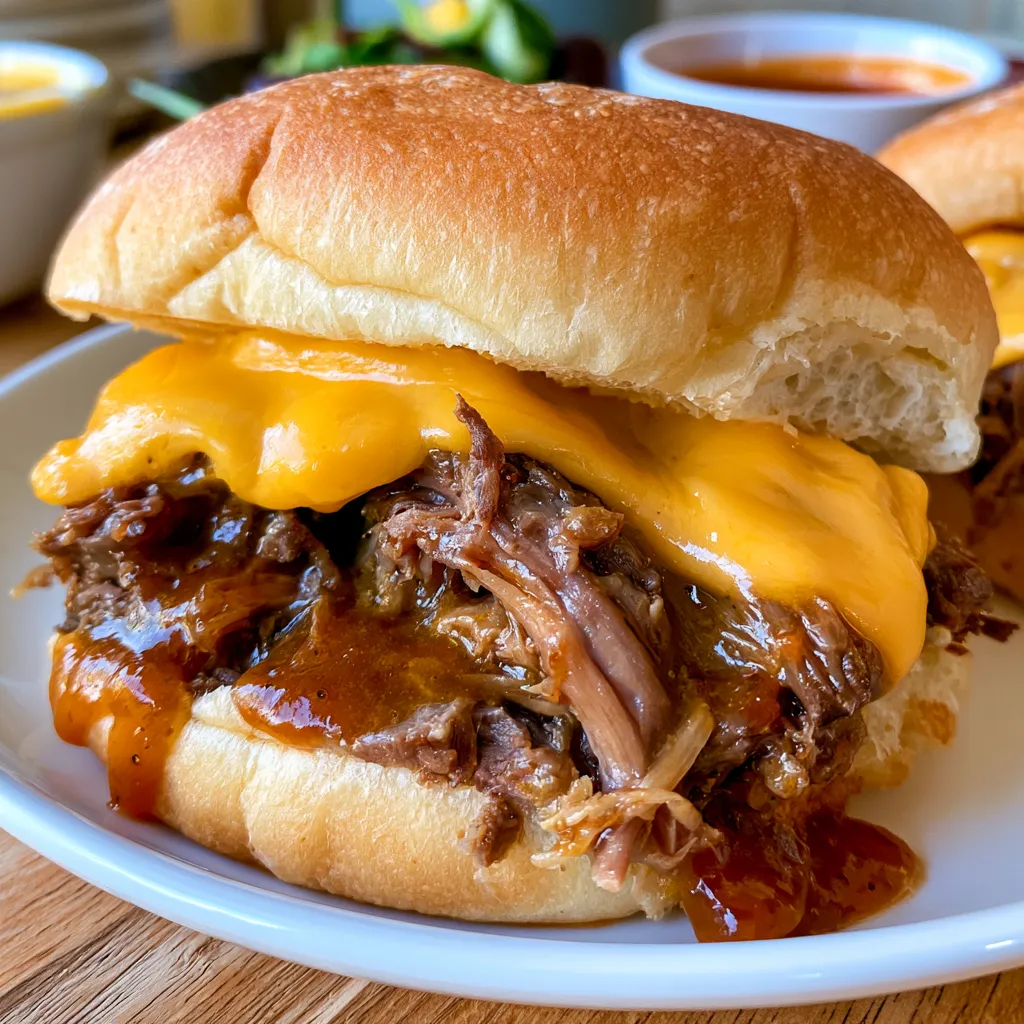 slow cooker beef and cheddar sandwiches arbys copycat