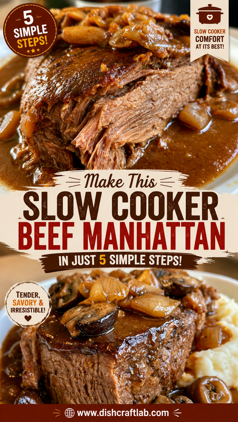 slow cooker beef manhattan