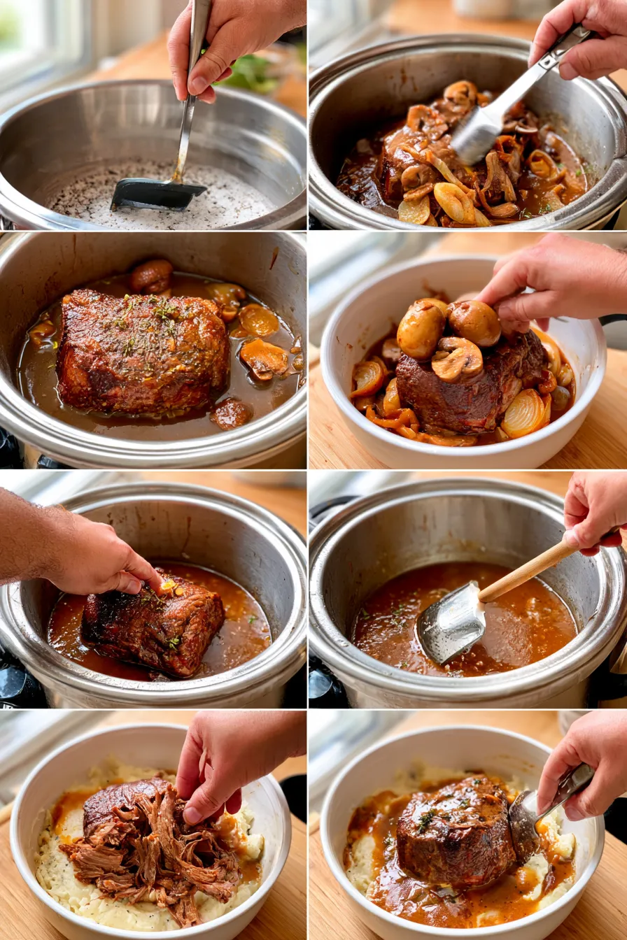 slow cooker beef manhattan