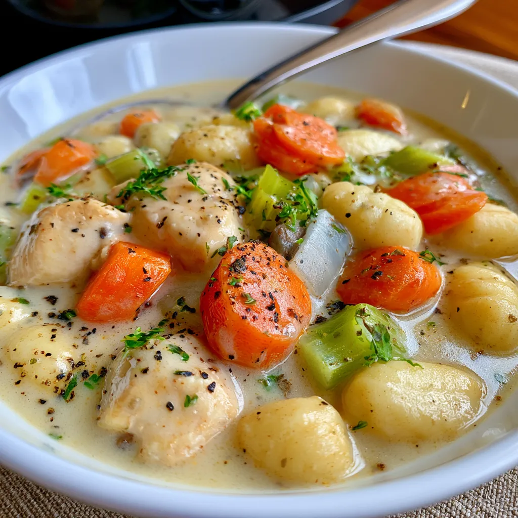 slow cooker chicken gnocchi soup