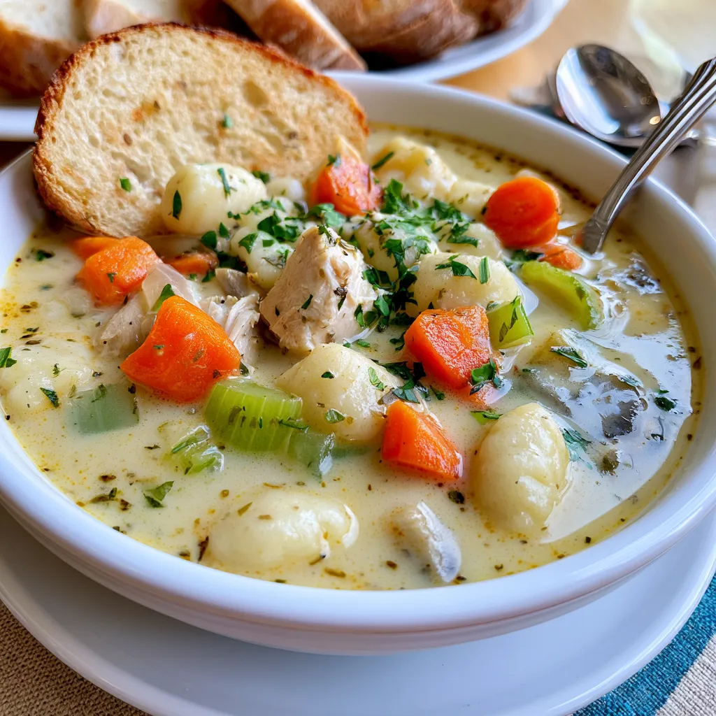 slow cooker chicken gnocchi soup