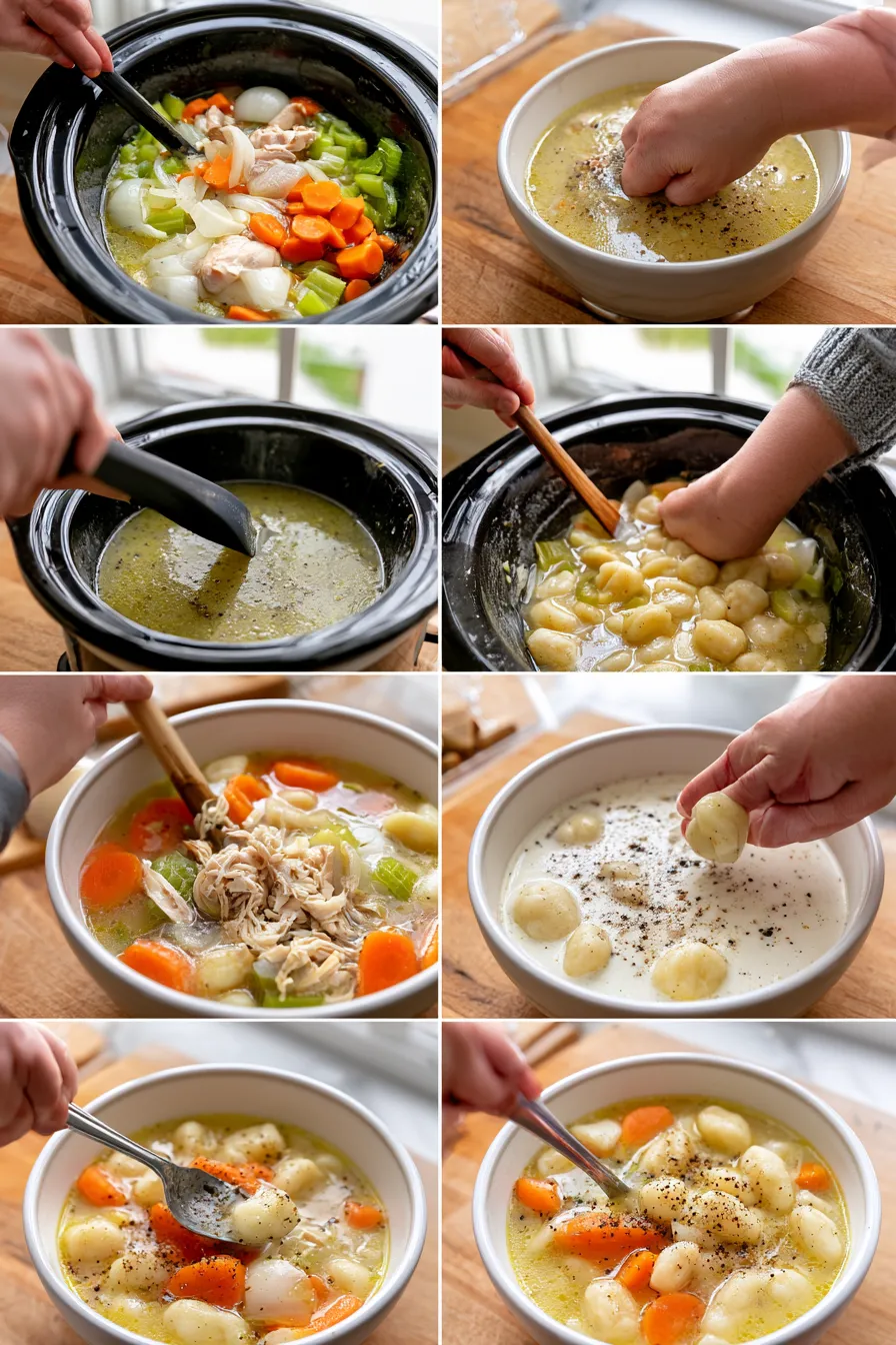 slow cooker chicken gnocchi soup