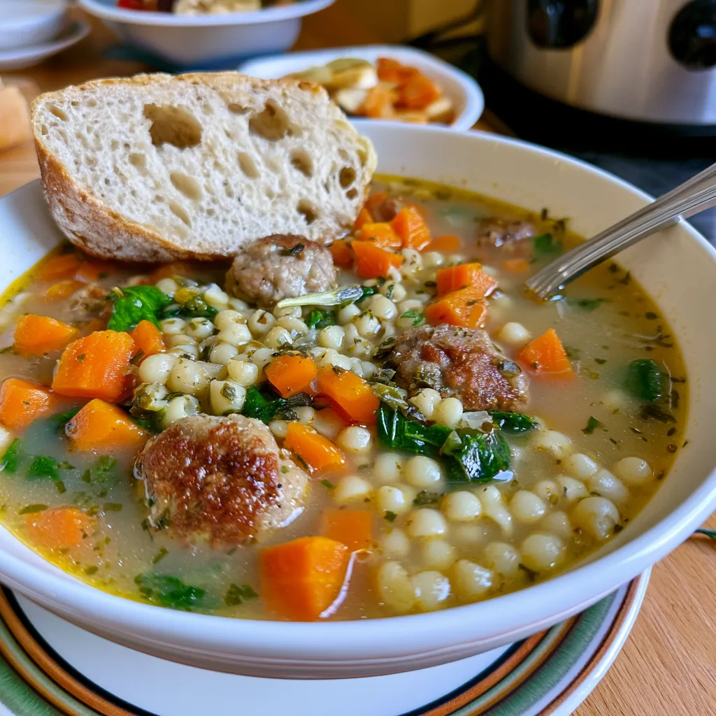 slow cooker italian wedding soup
