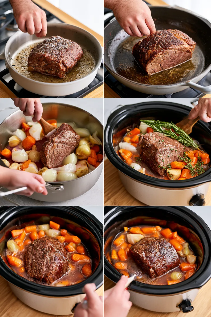 slow cooker red wine pot roast