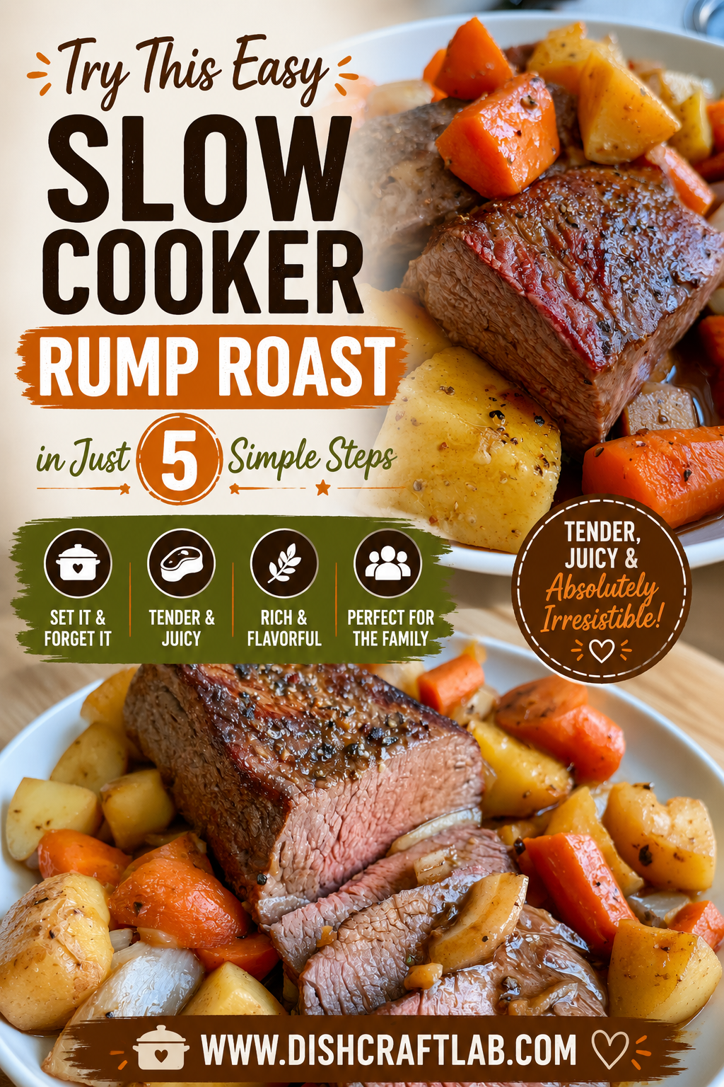 slow cooker rump roast