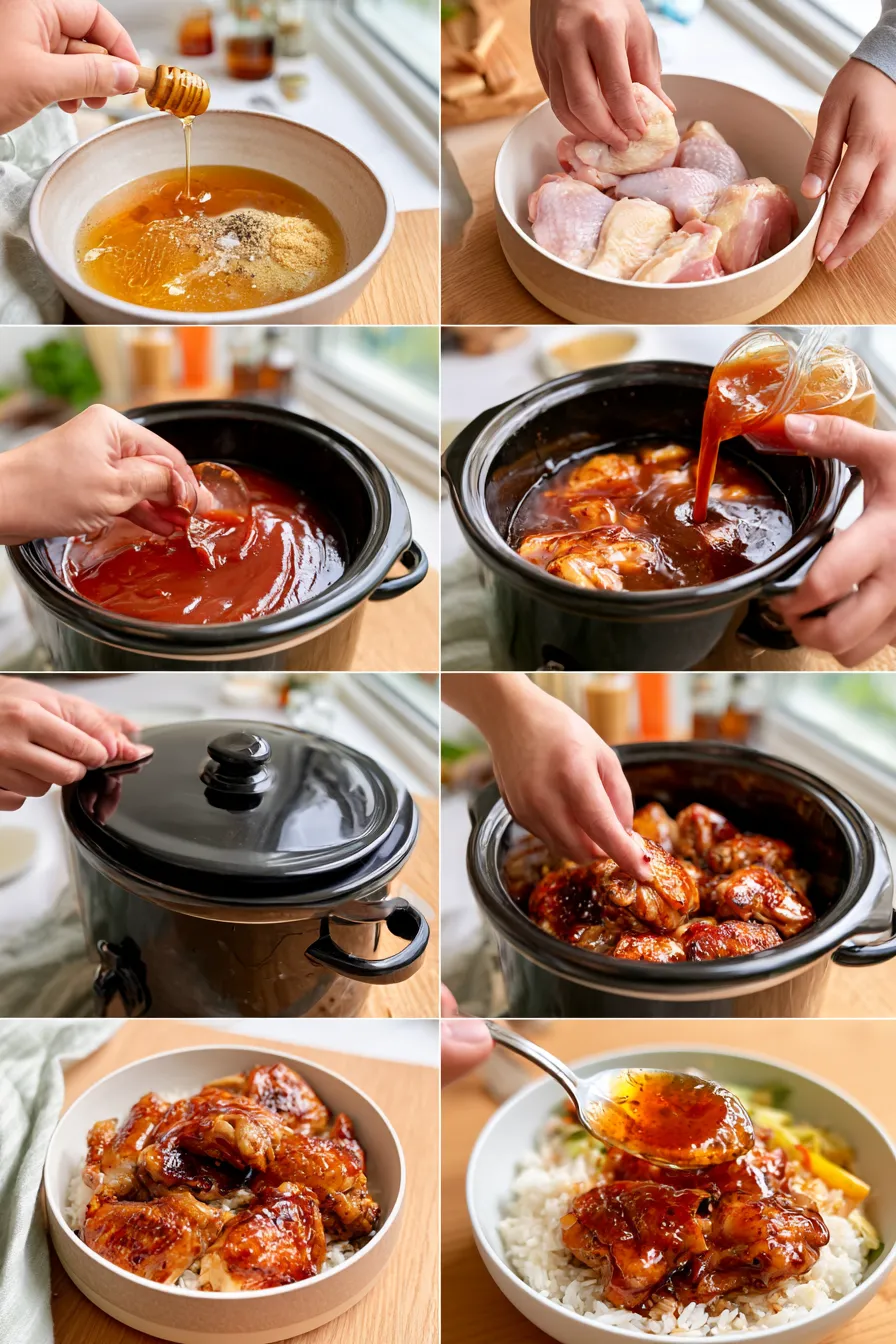 slow cooker sticky honey chicken