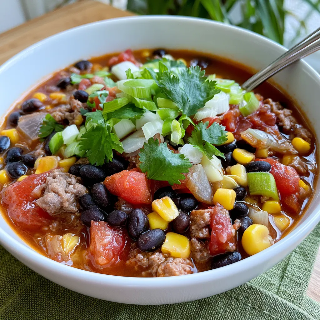 slow cooker taco soup
