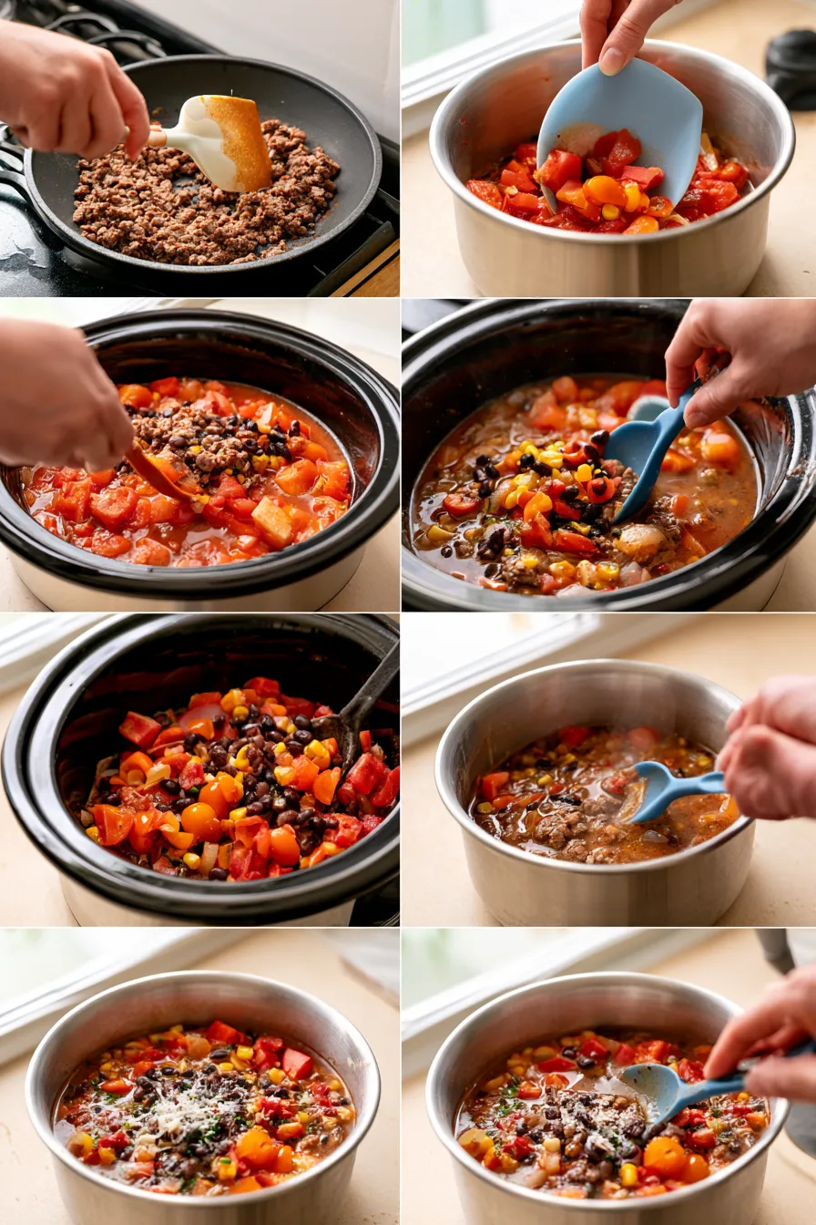 slow cooker taco soup