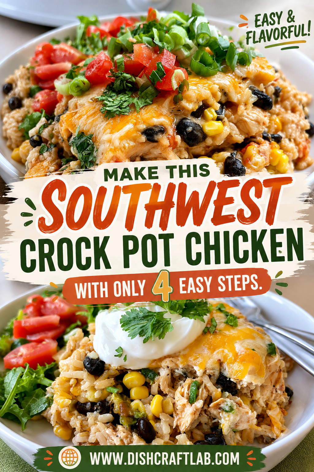 southwest crock pot chicken and rice