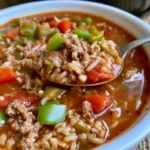 stuffed pepper soup crockpot style