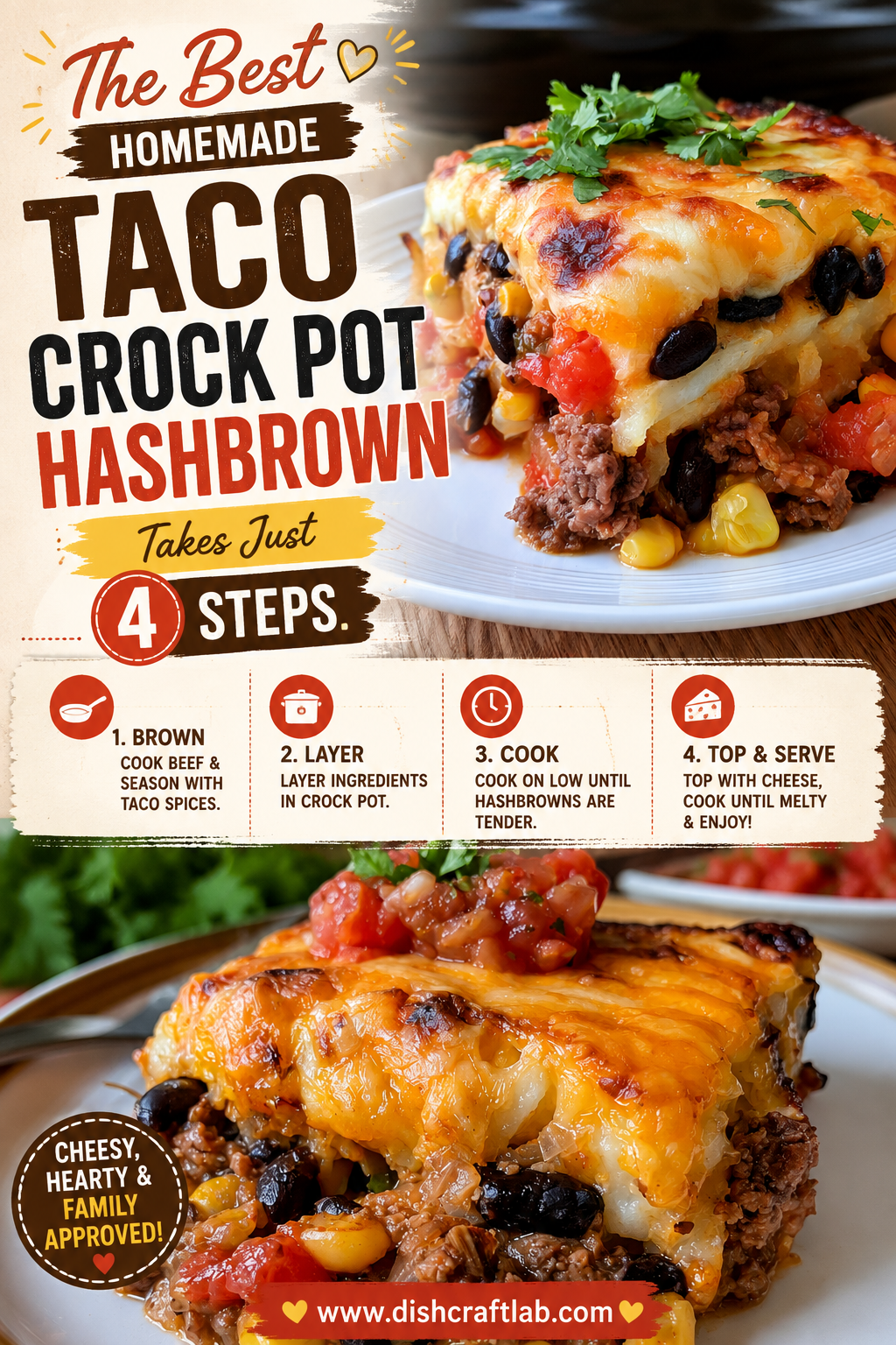 taco crock pot hashbrown casserole