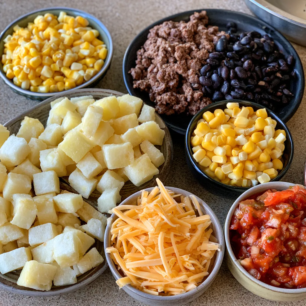 taco crock pot hashbrown casserole